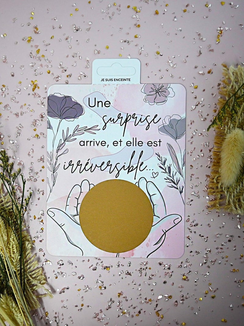 Carte à gratter - Annonce de grossesse Blanc - Kiabi