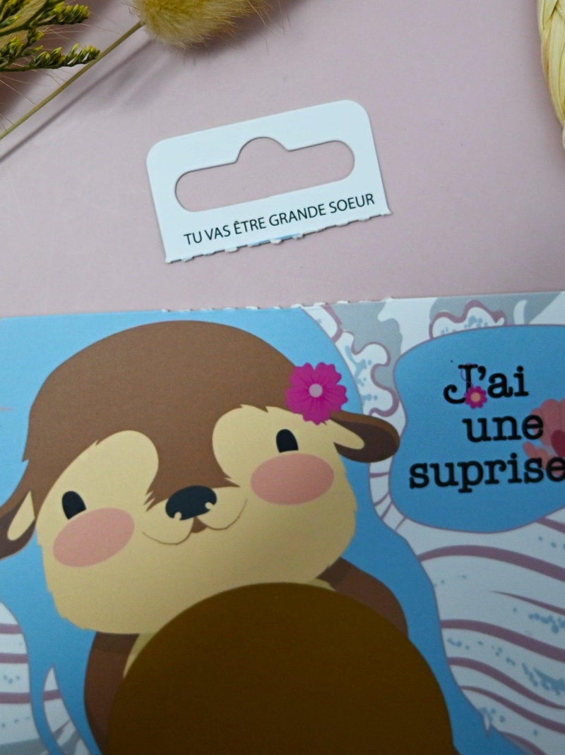 Carte à gratter - Je vais être grande sœur Blanc - Kiabi