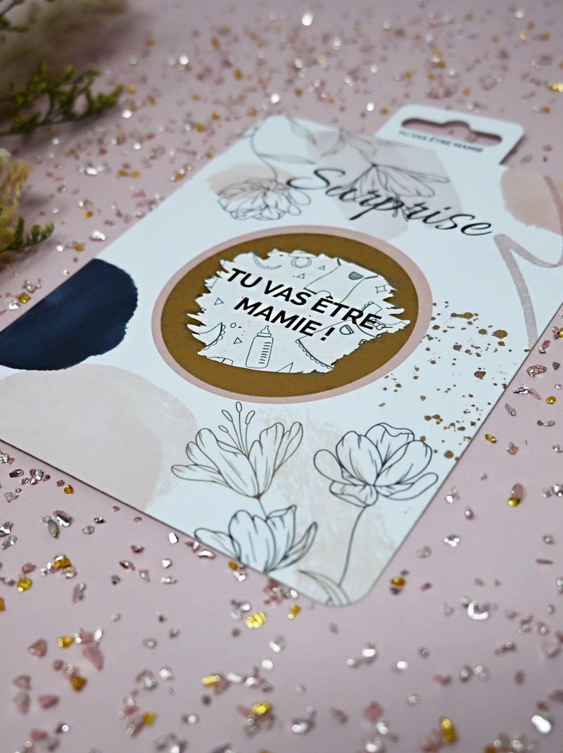 Carte à gratter - Tu vas être mamie ! Blanc - Kiabi