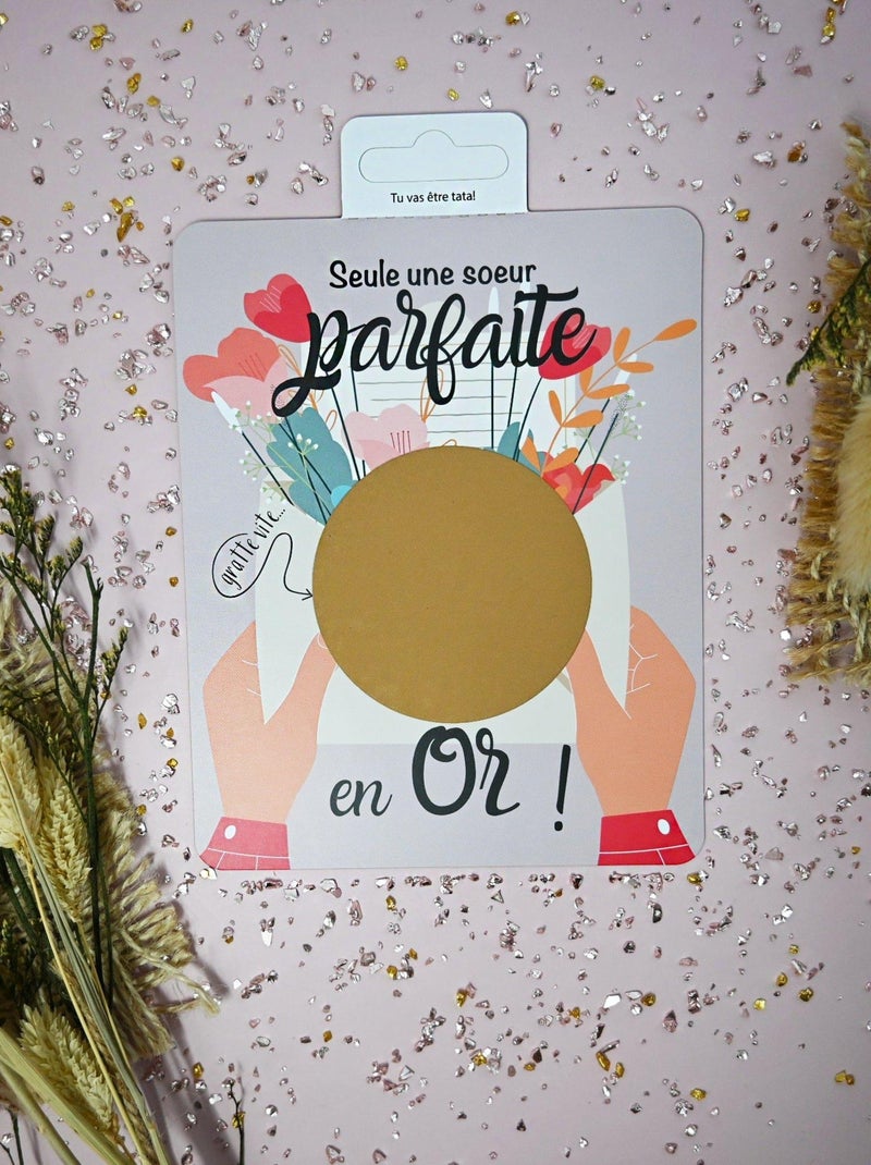 Carte à gratter - Tu vas être tata Blanc - Kiabi