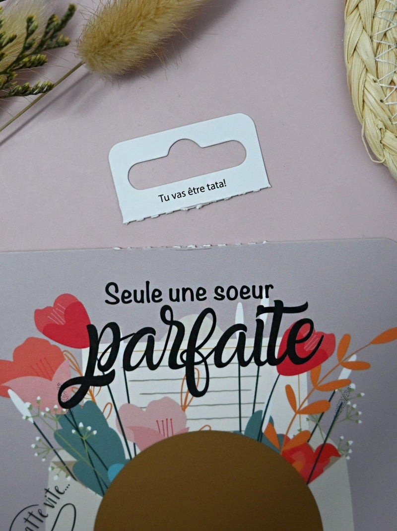 Carte à gratter - Tu vas être tata Blanc - Kiabi