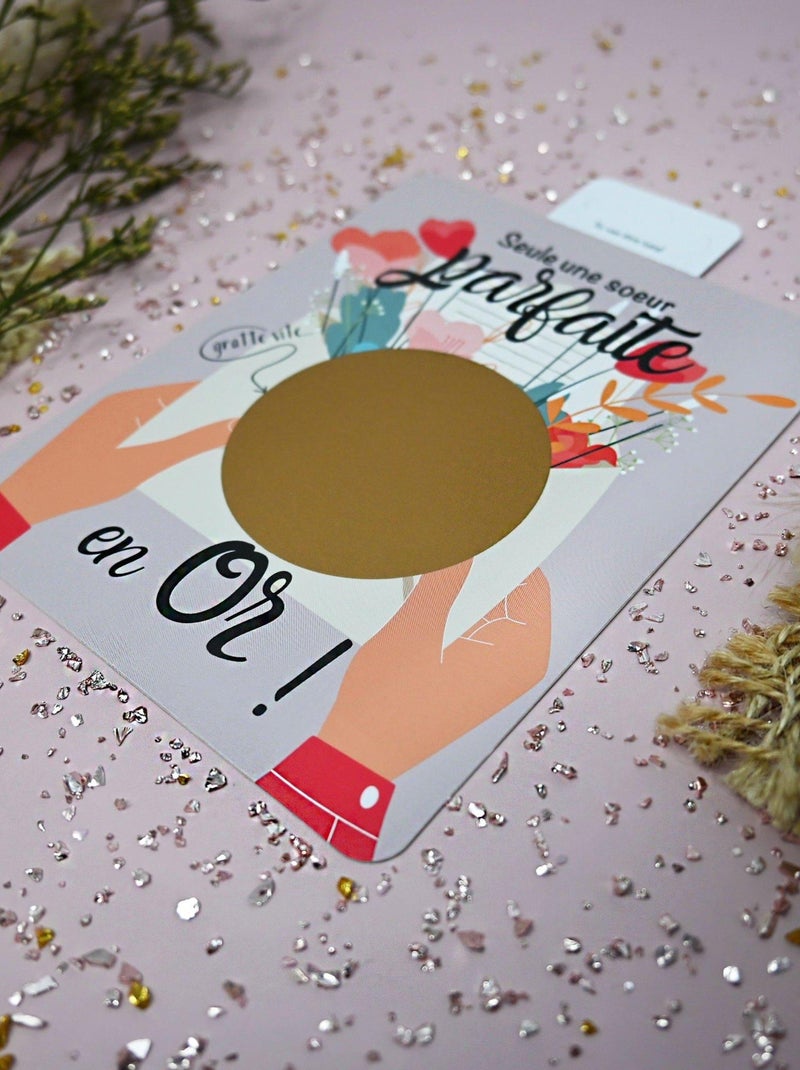 Carte à gratter - Tu vas être tata Blanc - Kiabi