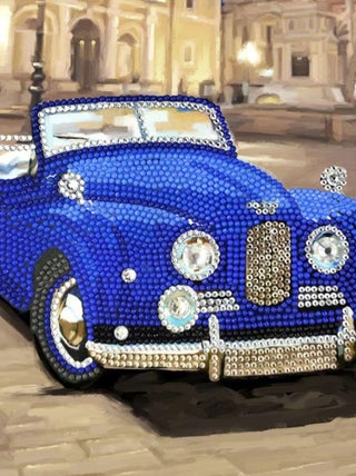Carte Crystal Art à diamanter - Cabriolet - 29 x - Crystal Art