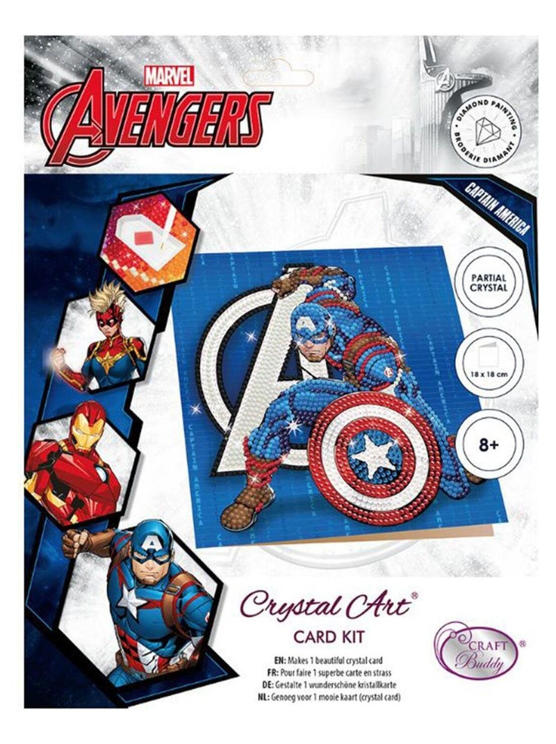 Carte Crystal Art à diamanter - Captain America - - Crystal Art N/A - Kiabi