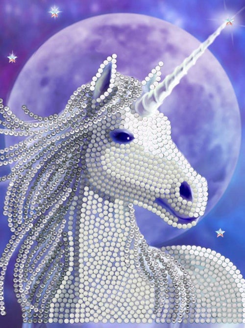 Carte Crystal Art à diamanter - Licorne cosmique - - Crystal Art - Kiabi