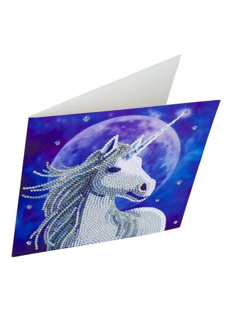 Carte Crystal Art à diamanter - Licorne cosmique - - Crystal Art N/A - Kiabi