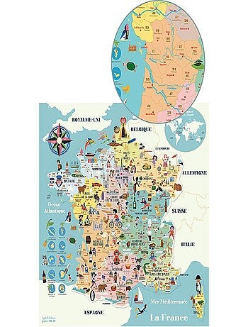Carte de France magnétique Ingela P. Arrhenius