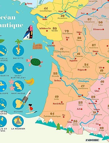 Carte de France magnétique Ingela P. Arrhenius
