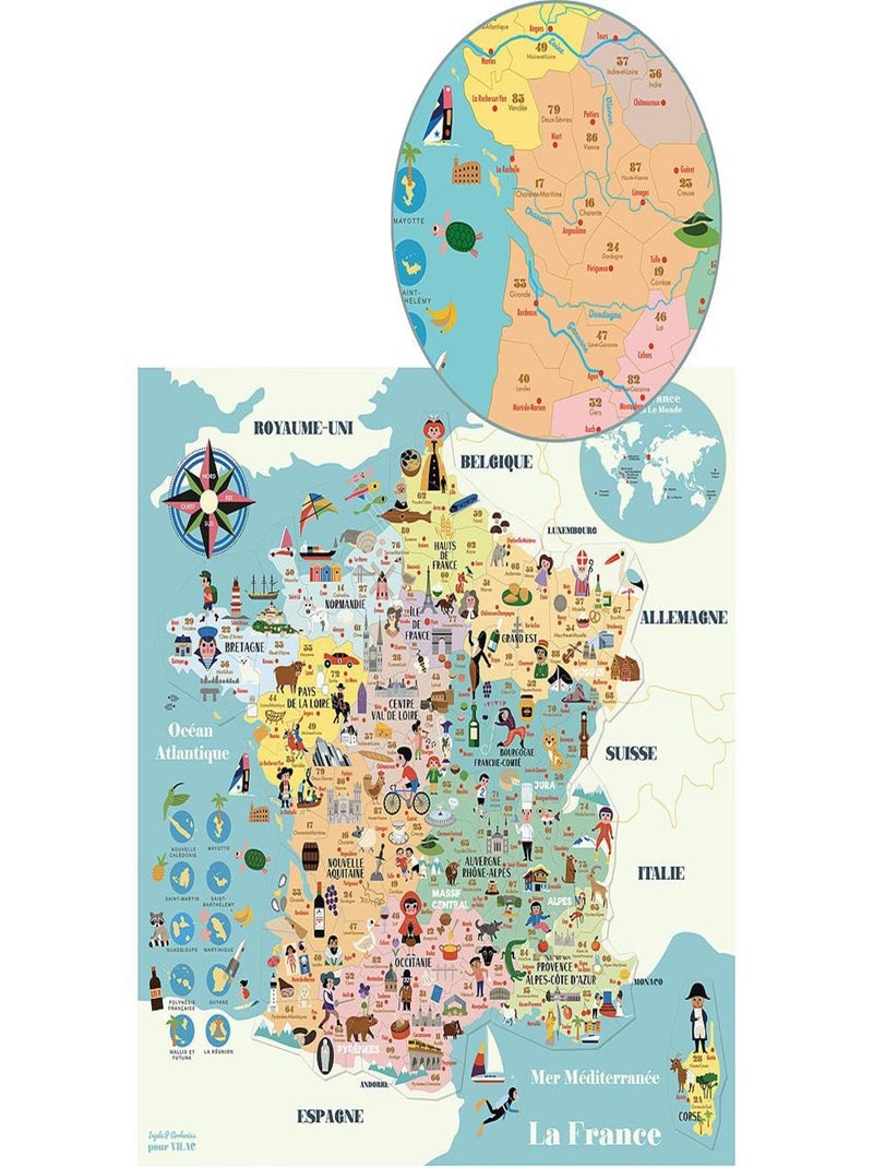 Carte de France magnétique Ingela P. Arrhenius N/A - Kiabi