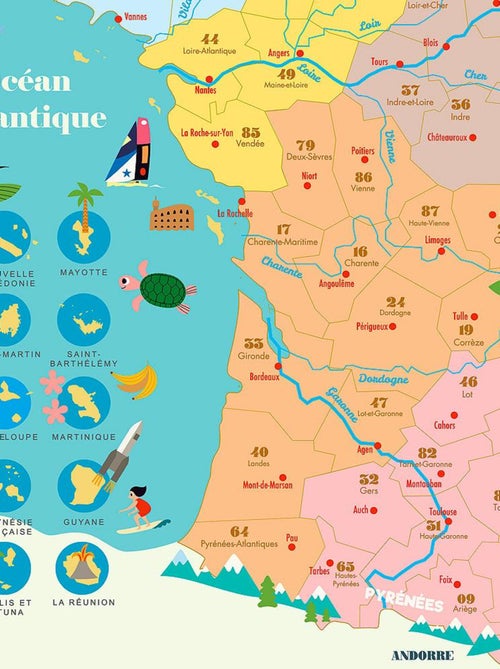 Carte de France magnétique Ingela P. Arrhenius - Kiabi