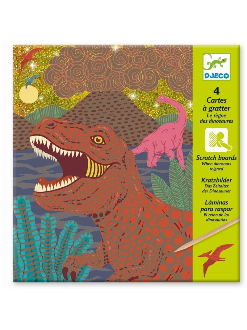 Cartes à gratter - Le règne des dinosaures Multicolore - Kiabi