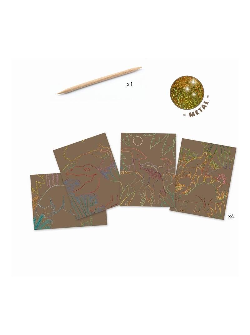 Cartes à gratter - Le règne des dinosaures Multicolore - Kiabi