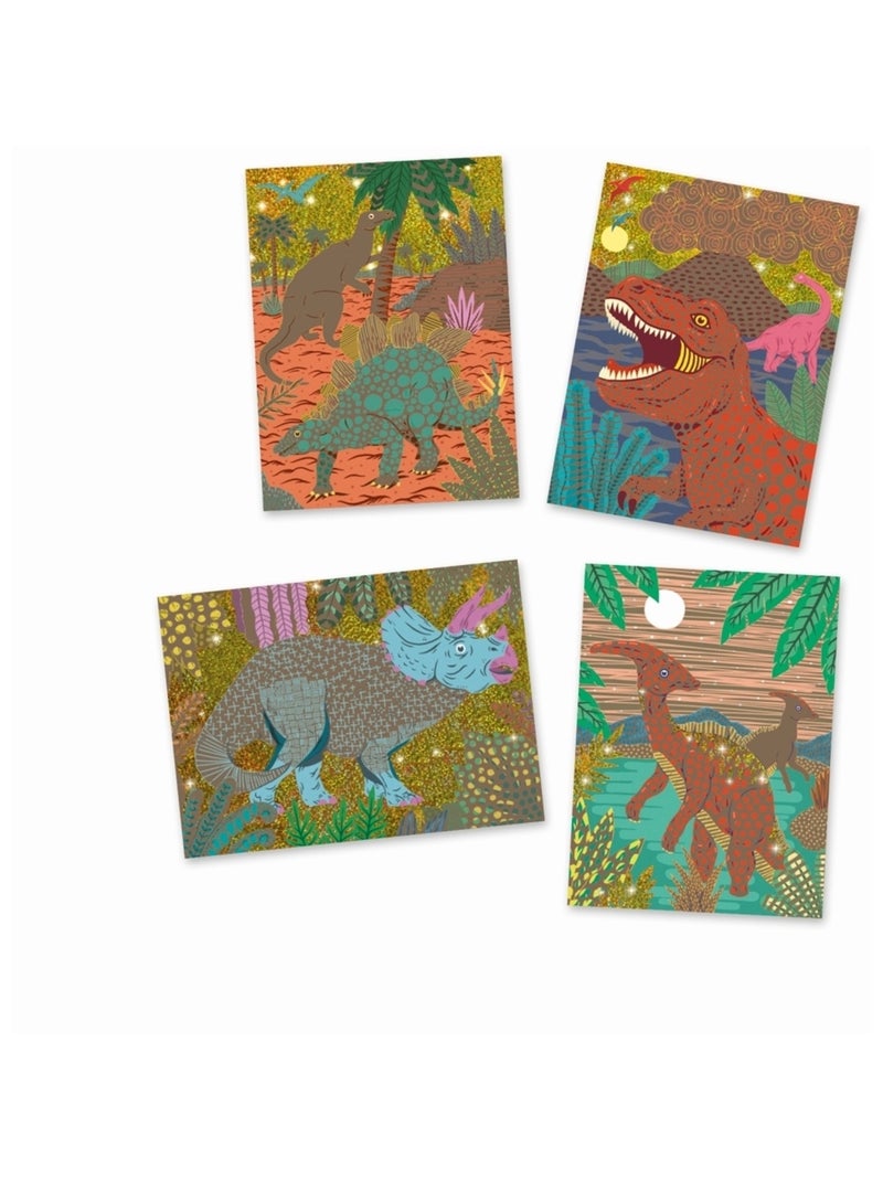 Cartes à gratter - Le règne des dinosaures Multicolore - Kiabi