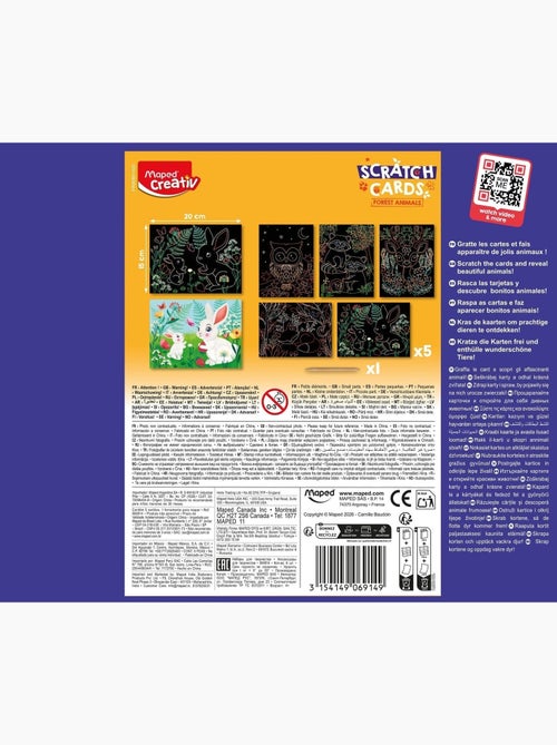 Cartes à gratter animaux de la forêt - Kiabi