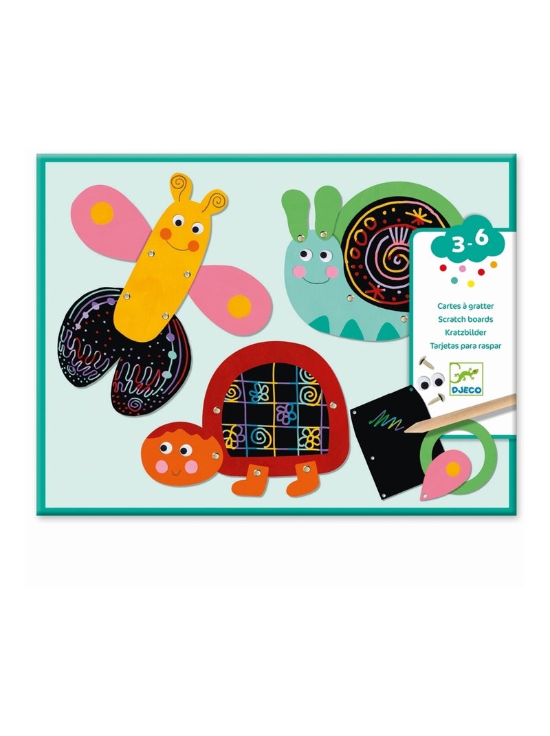Cartes à gratter Les animaux rigolos Multicolore - Kiabi