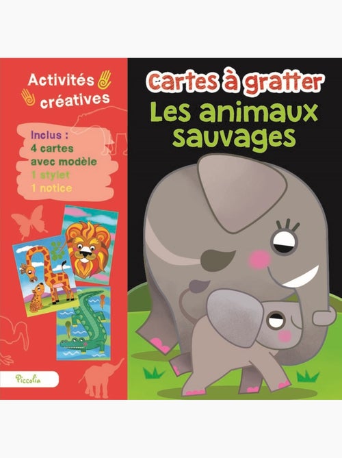 Cartes à gratter les animaux sauvages - Kiabi Cartes à gratter les animaux sauvages - Kiabi