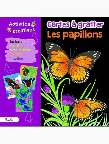 Cartes à gratter Les papillons
