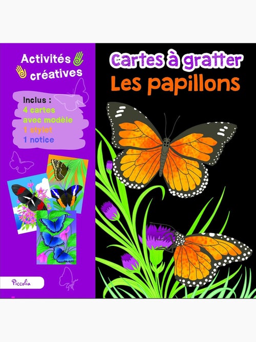 Cartes à gratter Les papillons - Kiabi Cartes à gratter Les papillons - Kiabi