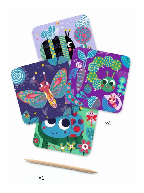 Cartes à gratter toutes petites bêtes - Kiabi