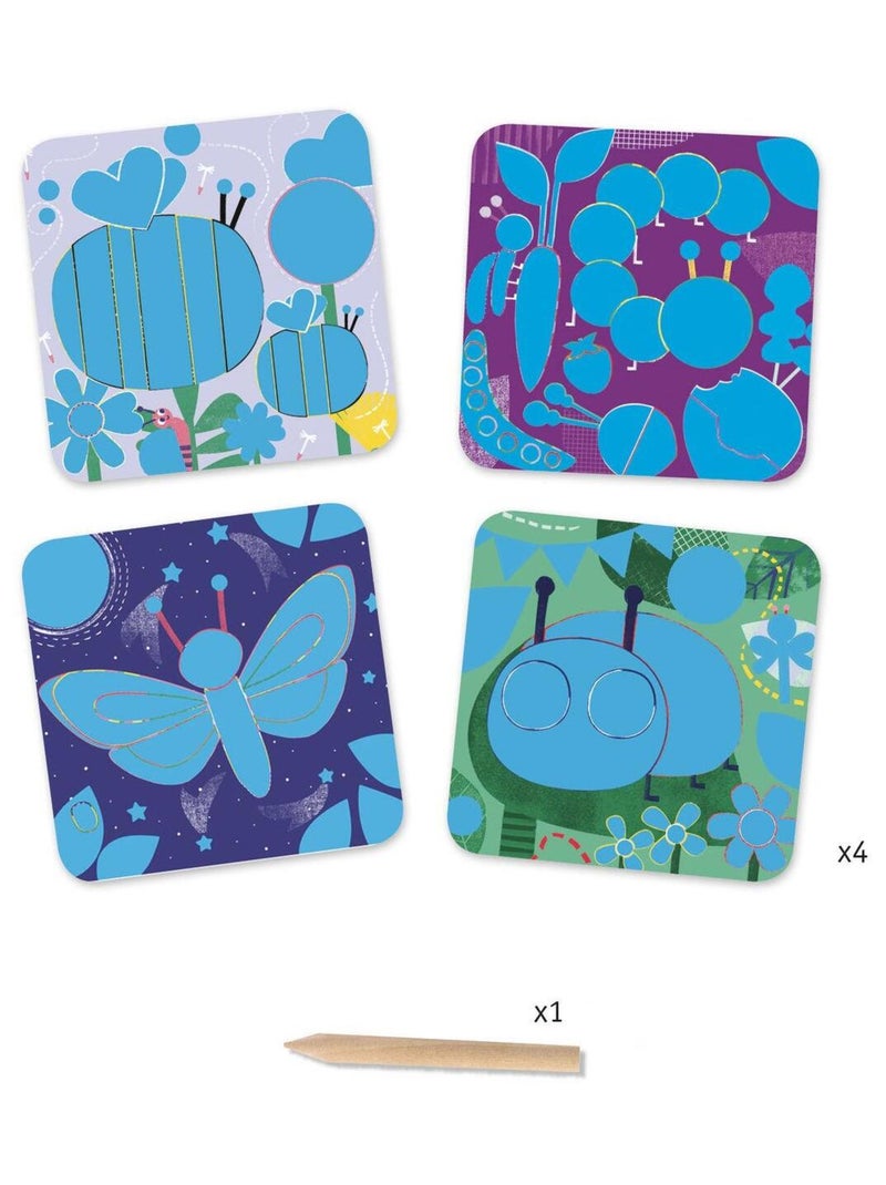 Cartes à gratter toutes petites bêtes Multicolore - Kiabi
