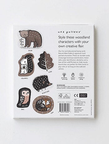 Cartes de laçage - Animaux des bois