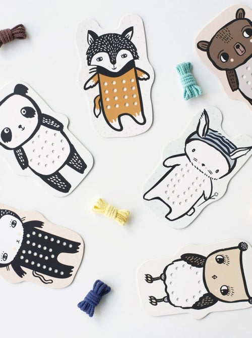 Cartes de laçage - Bébés Animaux - Kiabi