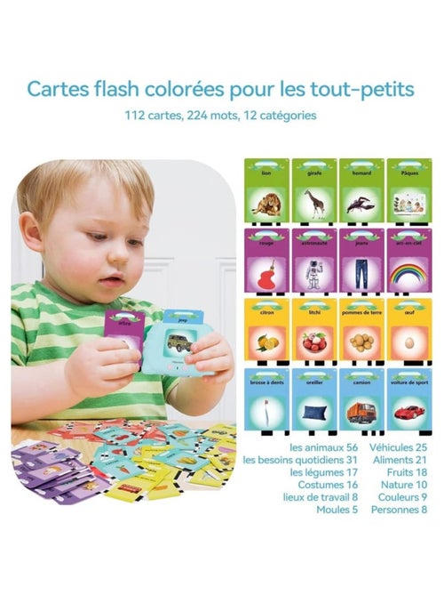 Cartes éducatives 224 mots Bilingue - Kiabi