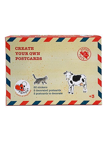 Cartes postales avec autocollants