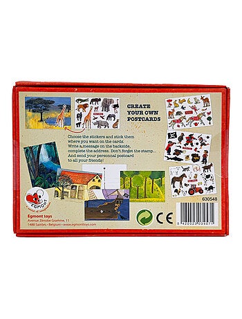 Cartes postales avec autocollants