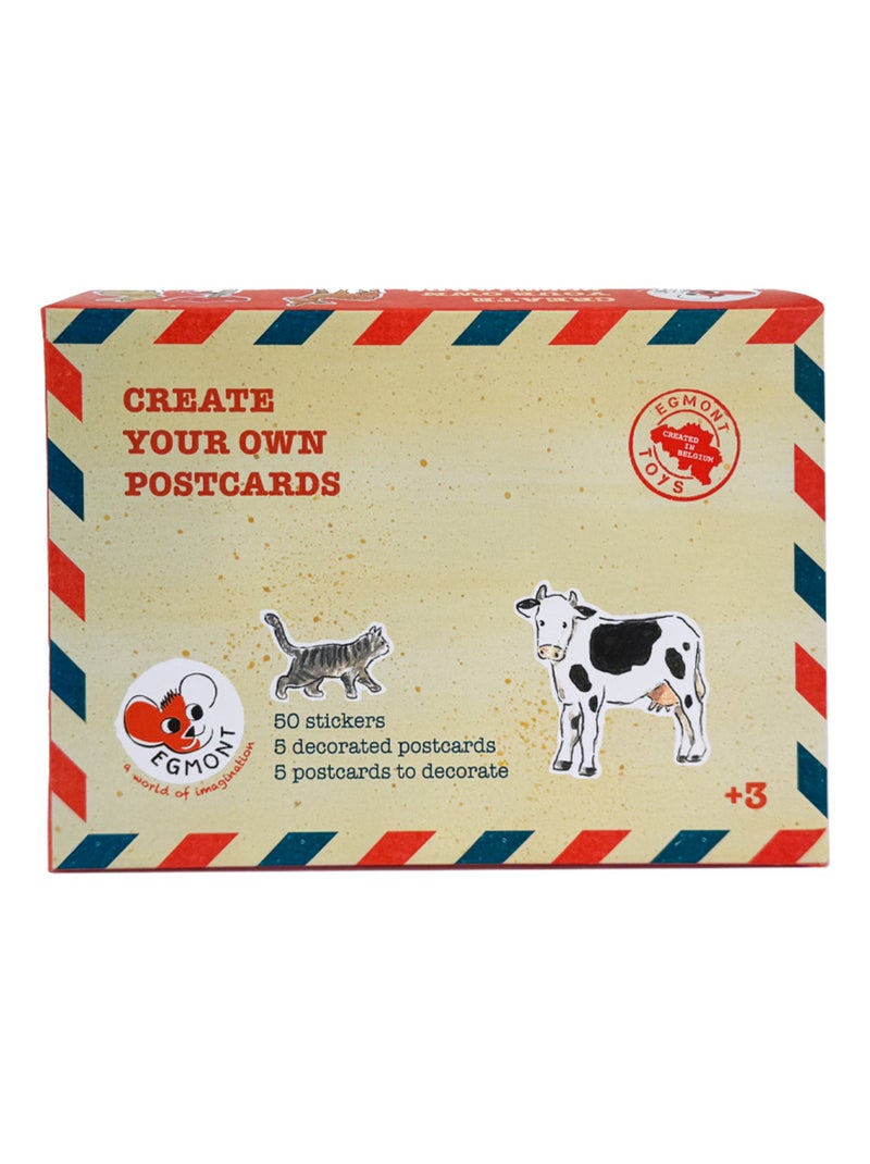 Cartes postales avec autocollants N/A - Kiabi