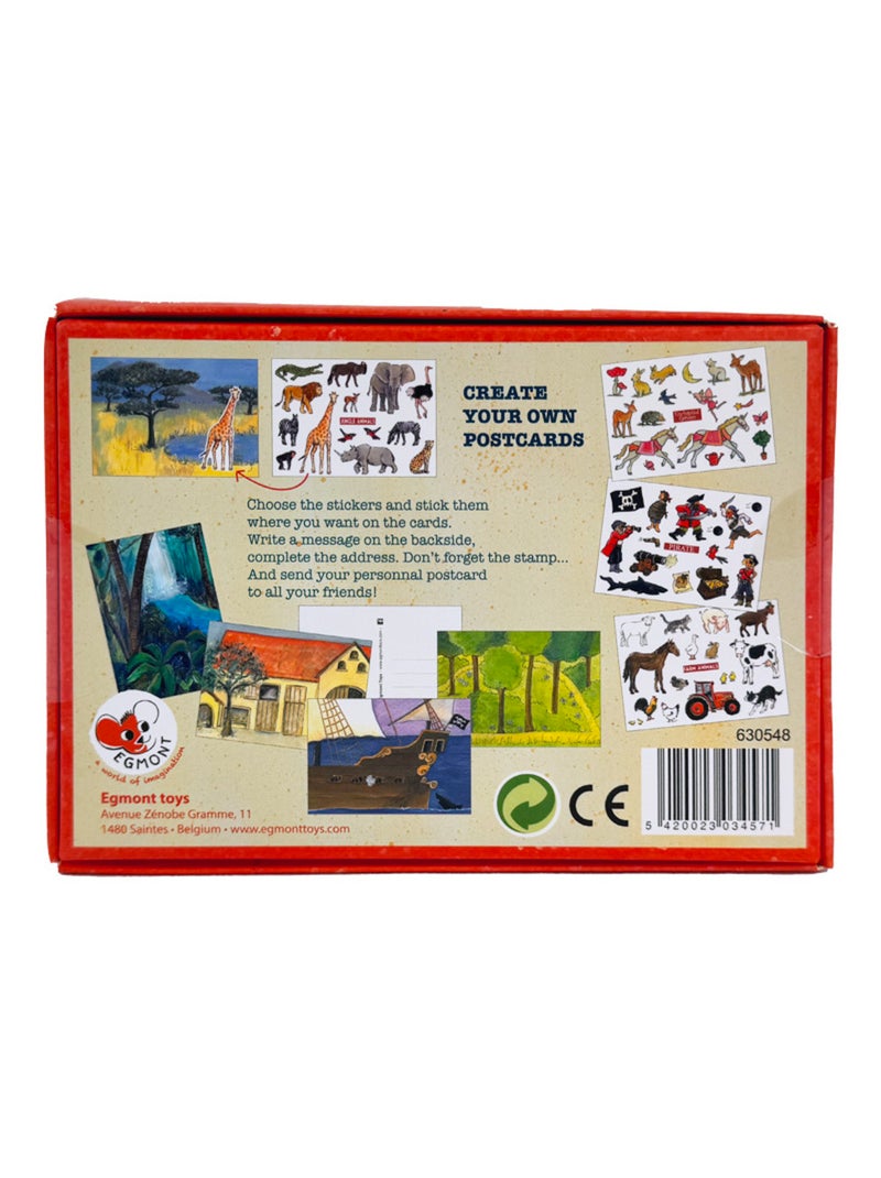 Cartes postales avec autocollants N/A - Kiabi