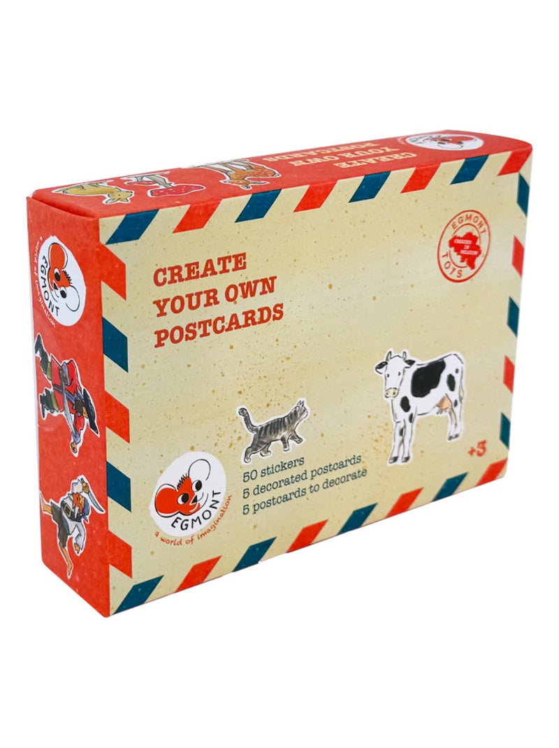 Cartes postales avec autocollants N/A - Kiabi