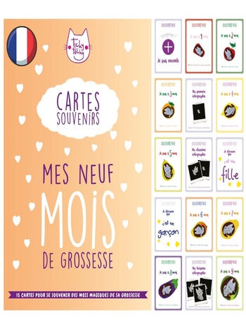Cartes Pour Les 9 Mois De Grossesse | Cadeau Original Pour Babyshower | Fabrication Française - Kiabi