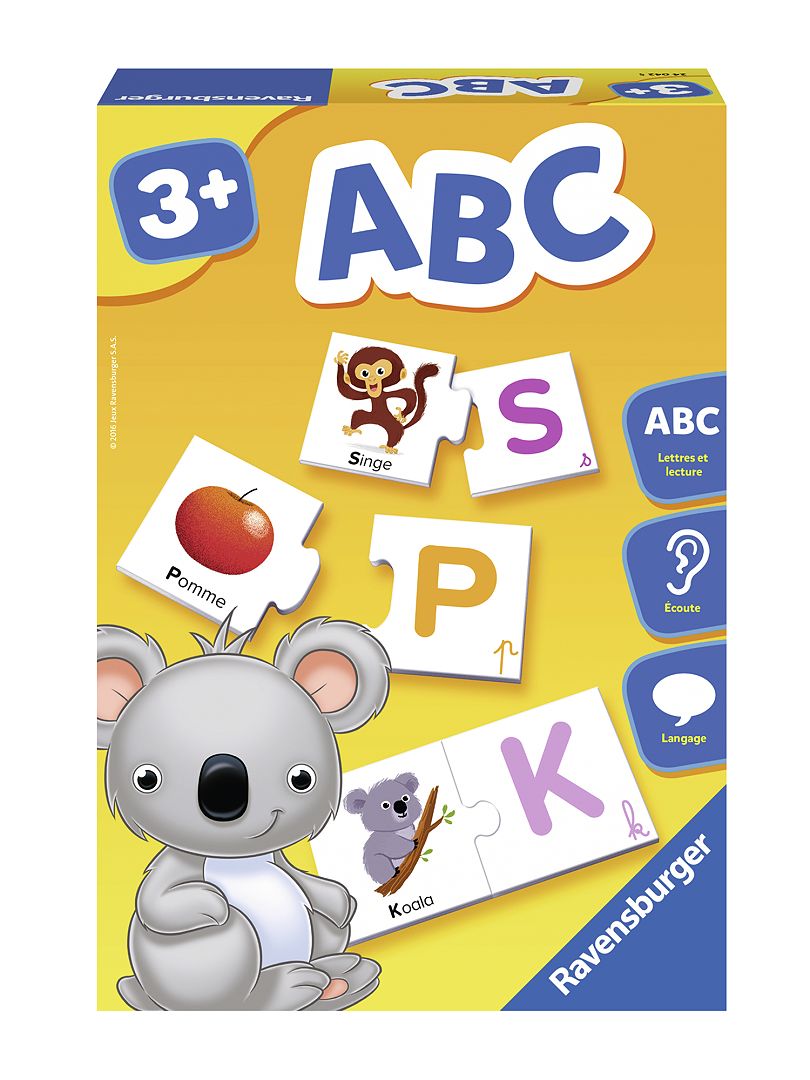 Cartes-puzzles alphabet Ravensburger multicolore - Kiabi