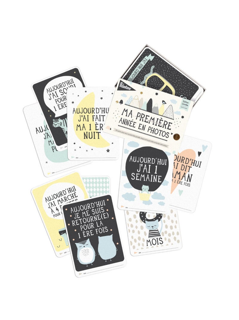 Cartes souvenirs - Ma première année Over the moon N/A - Kiabi