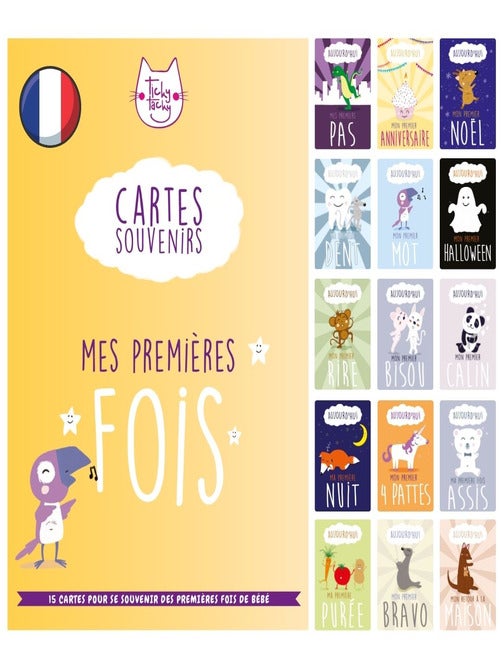 Cartes Souvenirs Pour Les 1ers Fois De Bébé | Cadeau De Naissance Original | Fabrication Française - Kiabi