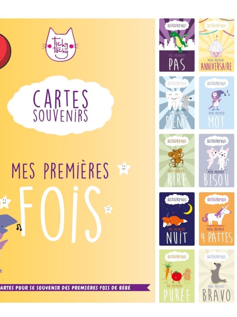 Cartes Souvenirs Pour Les 1ers Fois De Bébé | Cadeau De Naissance Original | Fabrication Française N/A - Kiabi