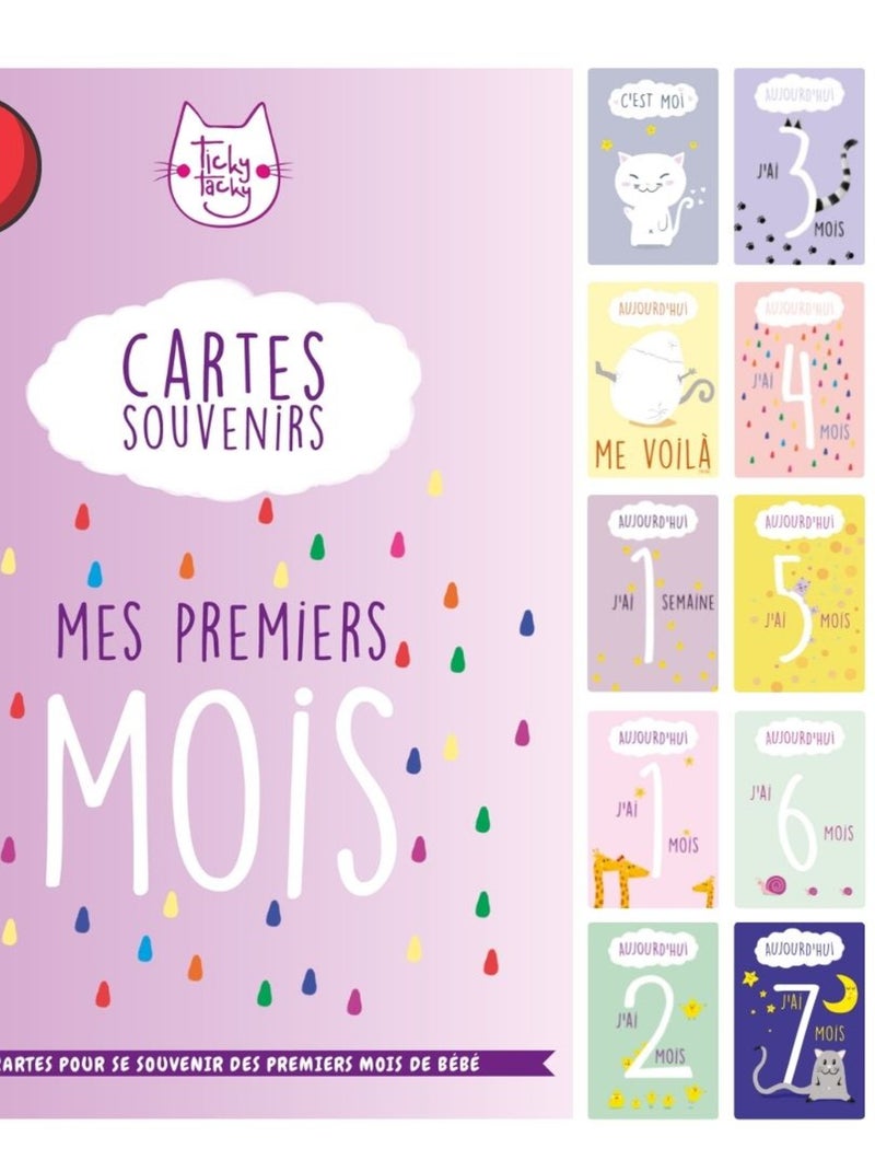 Cartes Souvenirs Pour Les 1ers Mois De Bébé | Joli Cadeau De Naissance Mixte | Fabrication Française N/A - Kiabi