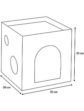 Carton a gratter jamie cube brun pour chat