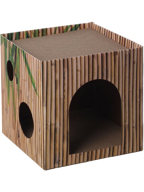 Carton a gratter Jamie Cube brun pour chat - Kiabi