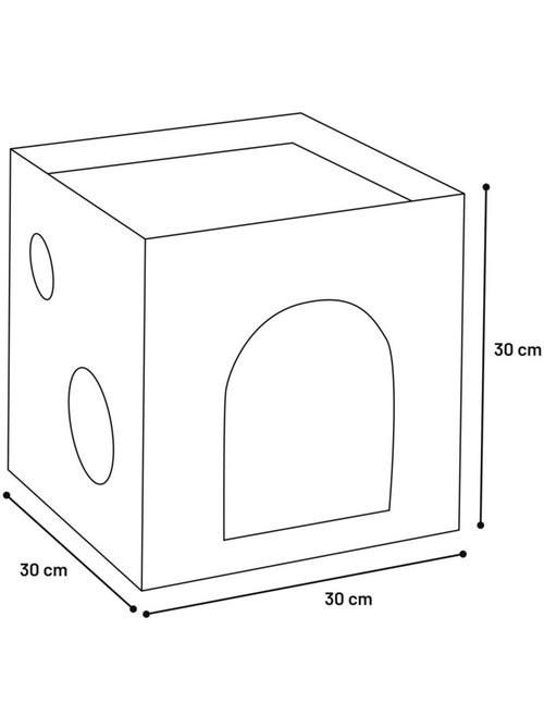 Carton a gratter Jamie Cube brun pour chat - Kiabi
