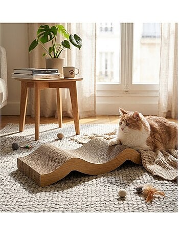 Carton a griffer pour chat vague double face