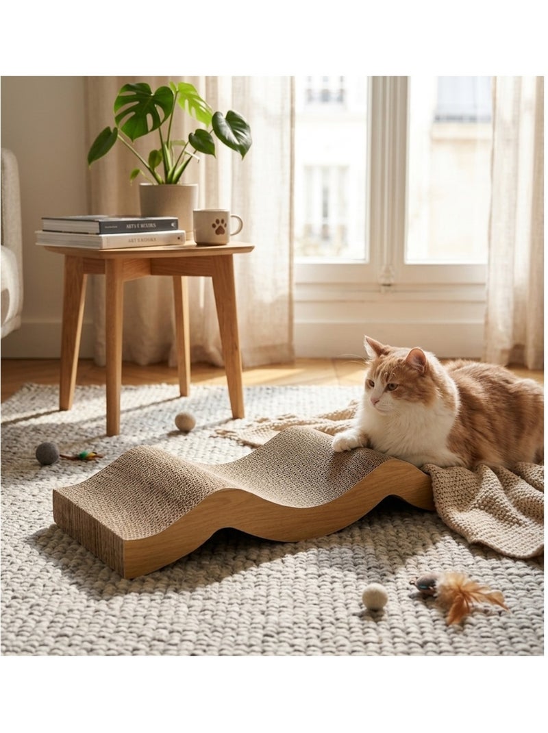 Carton a Griffer pour Chat Vague Double Face Marron - Kiabi