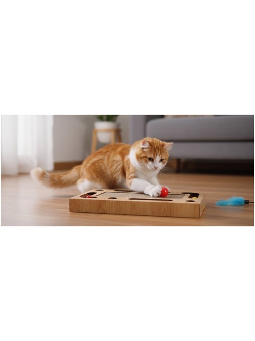 Carton et jeu a Griffer pour Chat 45 x 25 cm - Kiabi