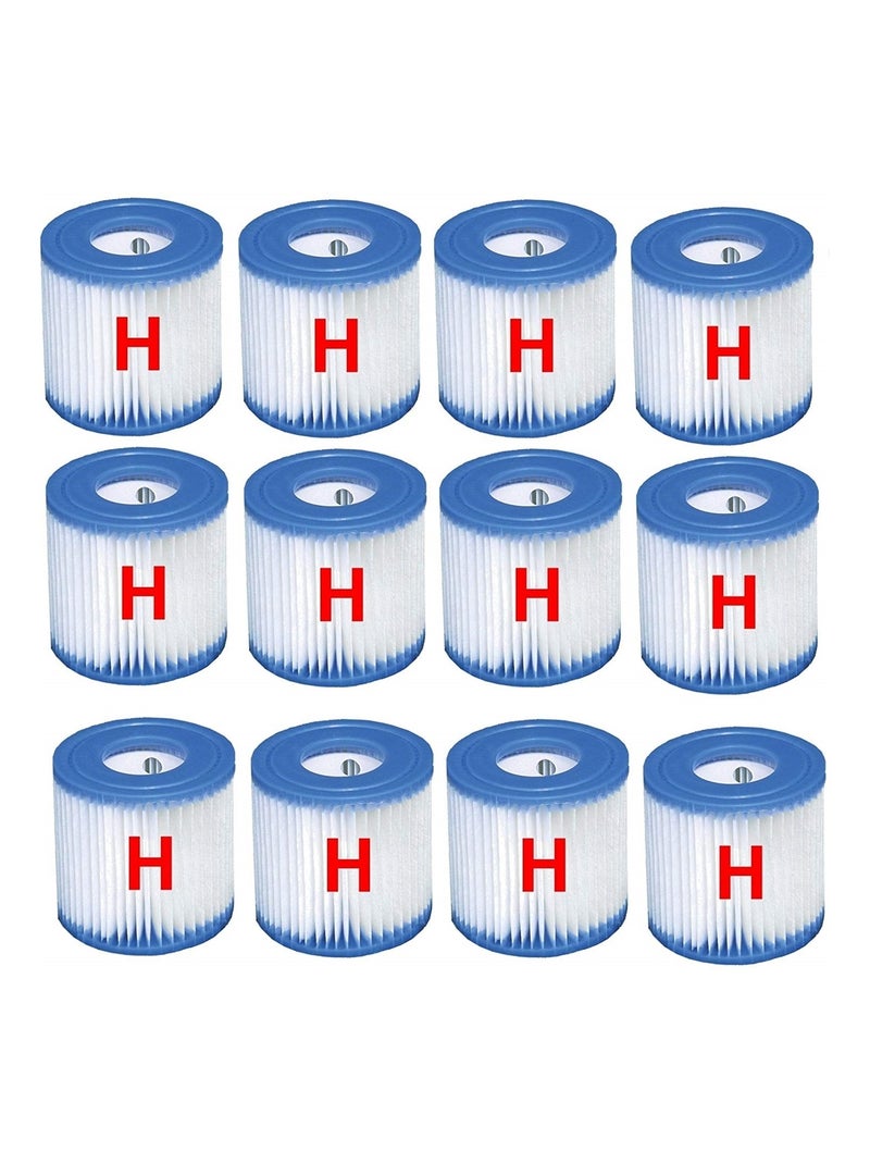 Cartouches de type H pour pompes à filtres Intex. 12 pièces Bleu - Kiabi