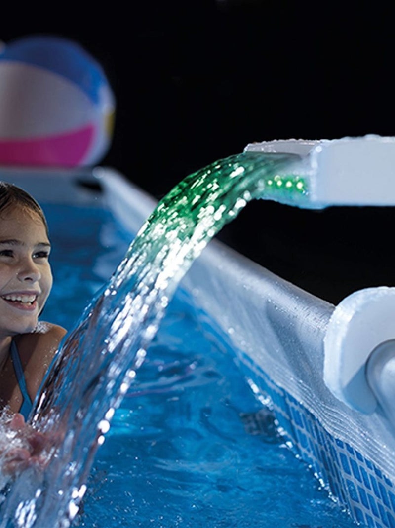 Cascade piscine LED multicolore Blanc - Kiabi