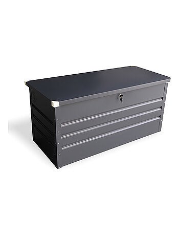 CASEO Coffre de rangement gris en acier