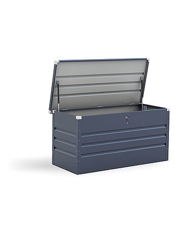 CASEO Coffre de rangement gris en acier