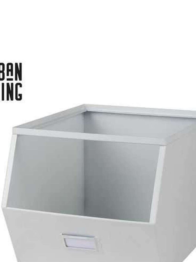 Casier de rangement avec étiquette Blanc - Kiabi