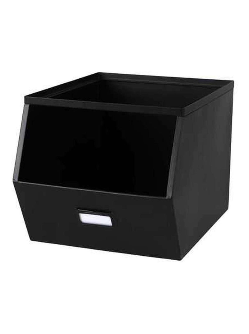 Casier de rangement avec étiquette Noir - Kiabi